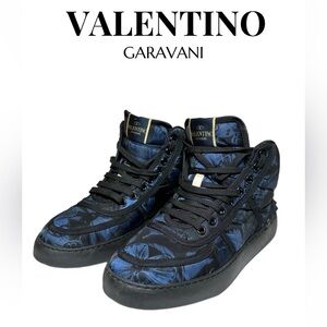 VALENTINO GARAVANI- Butterfly Print Mid-top Sneakers